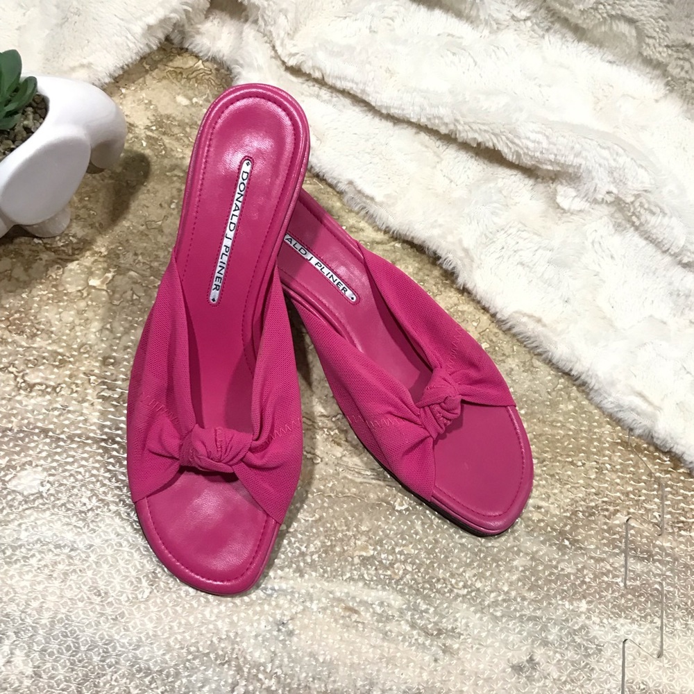 Donald J Pliner Pink Knot Heeled Sandal